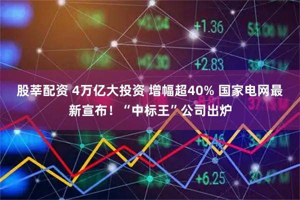 股莘配资 4万亿大投资 增幅超40% 国家电网最新宣布！“中标王”公司出炉