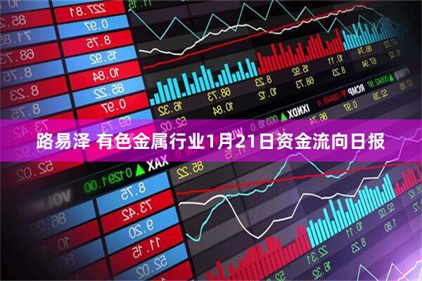 路易泽 有色金属行业1月21日资金流向日报